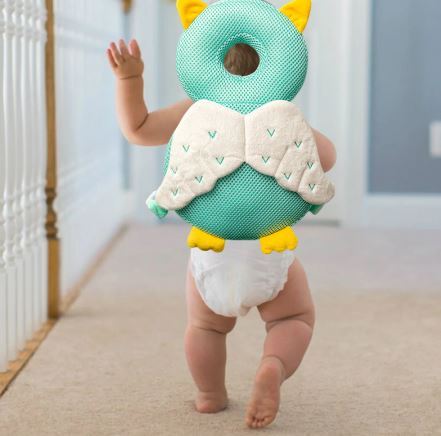Oreiller Bebe - OreillerProtectionBébé™ - Hiboux Vert