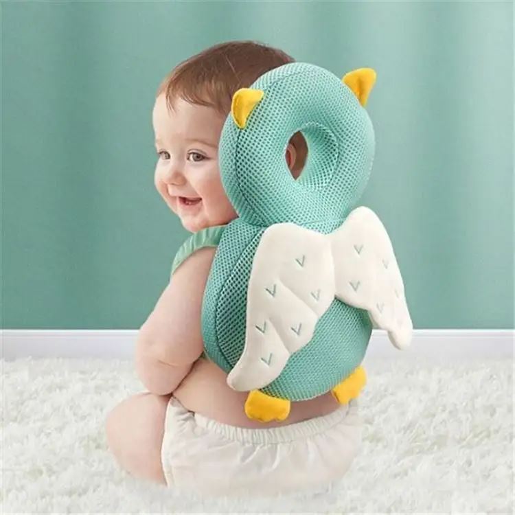 Oreiller Bebe - OreillerProtectionBébé™ - Hiboux Vert